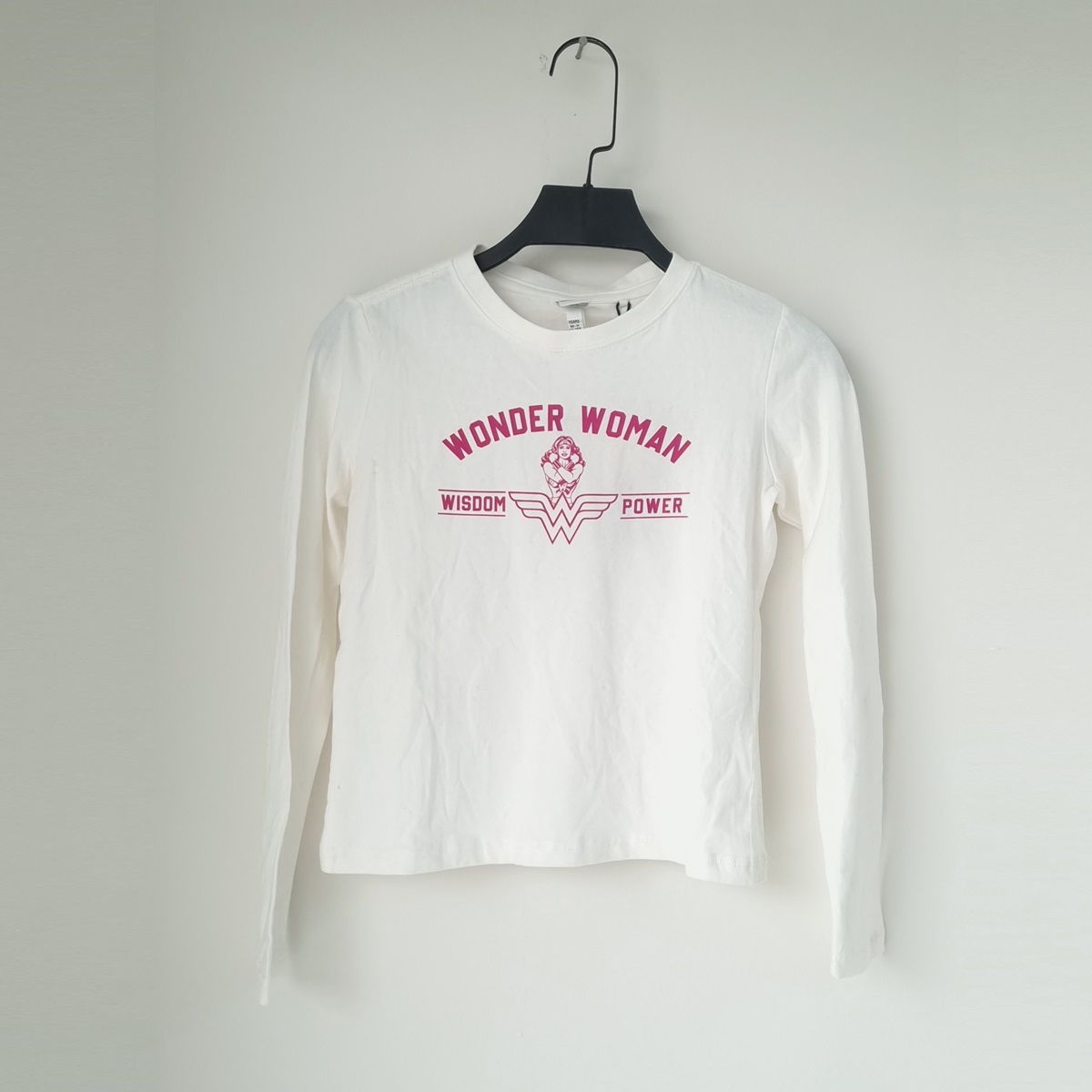 تیشرت آستین بلند دخترانه او وی اس OVS 1335 طرح واندر وومن