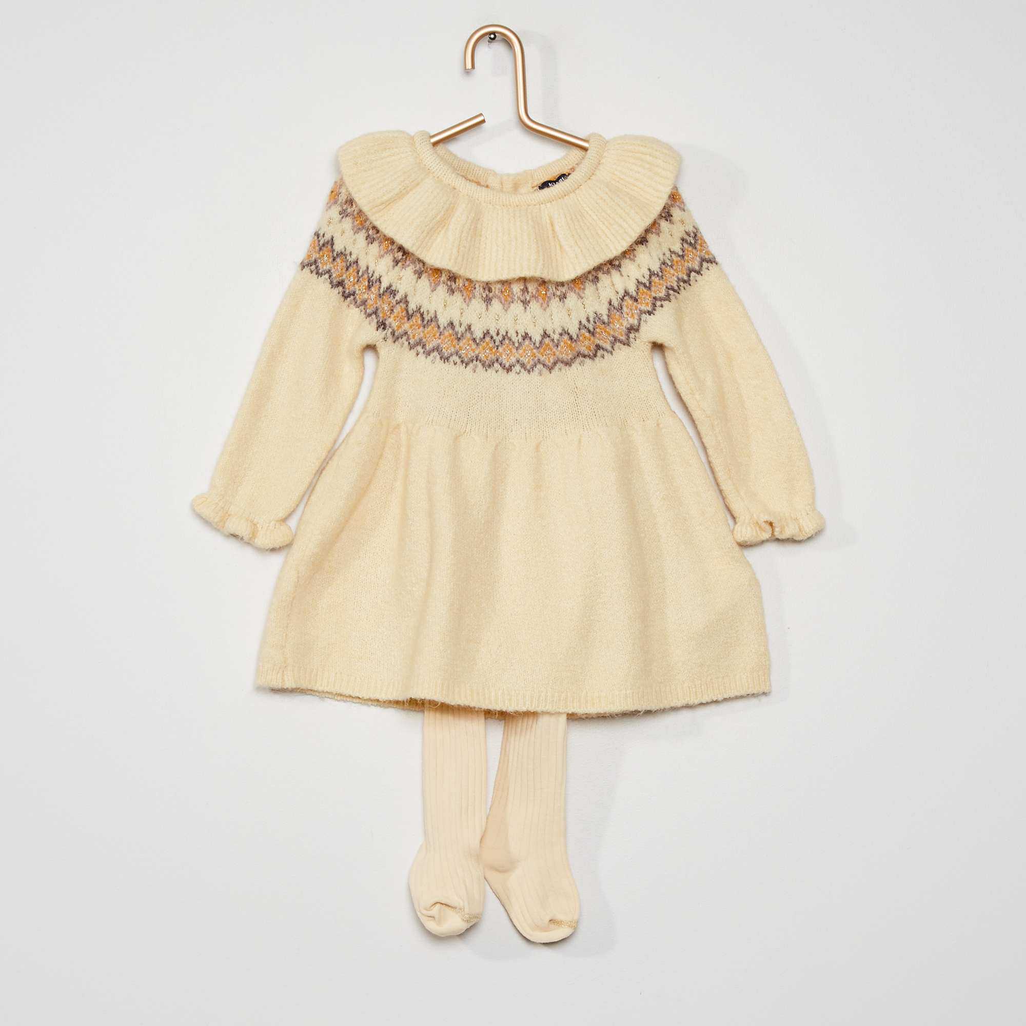 ست پیراهن و جوراب شلواری دخترانه کیابی Kiabi YL980