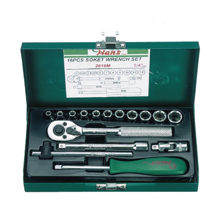 جعبه بکس 16 پارچه هواگیری هنس Hans 2616MPQ درایو 1/4